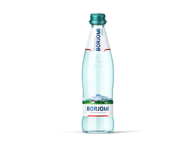 Natūralus mineralinis vanduo BORJOMI, gazuotas, 0,33 l, stiklas D