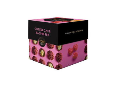 Pieninio šokolado PURE CHOCOLATE triufeliai su sūrio pyrago skonio įdaru, 96 g