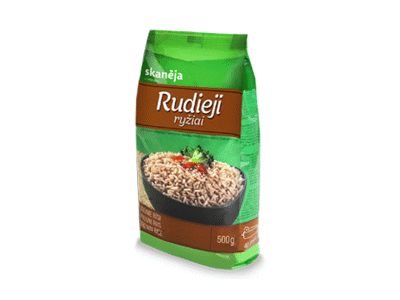 Rudieji ryžiai SKANĖJA, 500 g