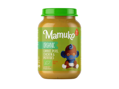 Ekol. morkų, žirn., višt., bulv. MAMUKO, 190g