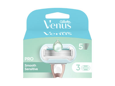 Skustuvo galvutės VENUS Extra Smooth Sensitive, 3vnt.