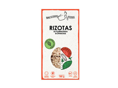 Rizotas NAMŲ RESTORANO PATIEKALAI su pomidorais ir špinatais, 180 g