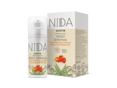 Drėk.veido serumas NIDA su gintaro ir alavijų ekstr., 30 ml