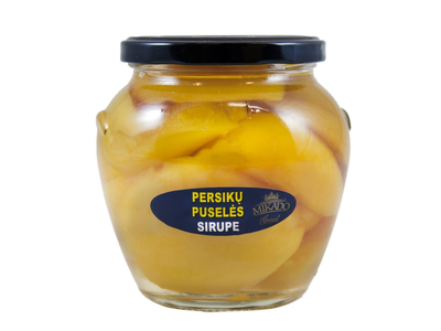 Persikų puselės MIKADO, sirupe, 530 g / 320 g