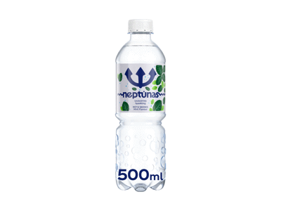 Gazuotas mėtų skonio vanduo NEPTŪNAS, 500 ml