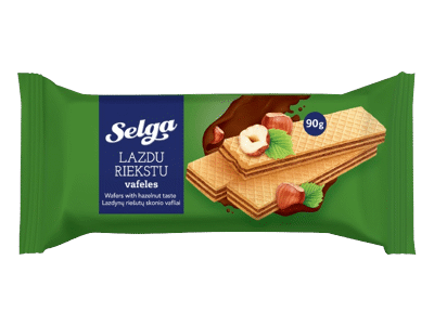 Vafliai SELGA, riešutų skonio, 90 g