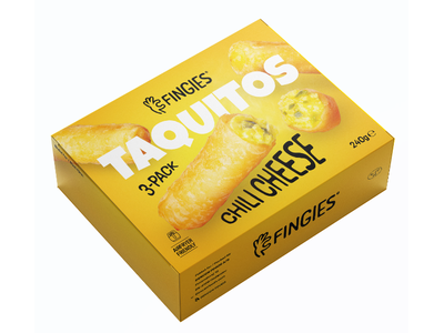 Šaldyti tortilijų suktinukai TAQUITOS su aštriu sūrio įdaru, 3x80g