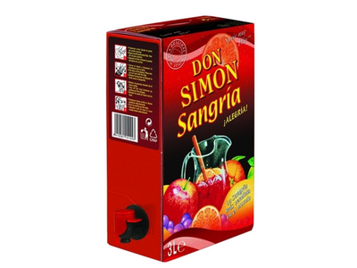 Aromatizuotas vyno gėrimas DON SIMON Sangria, 7%, 3l BIB