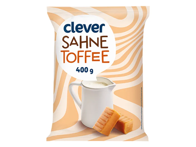 Karameliniai Toffee saldainiai CLEVER, 400 g