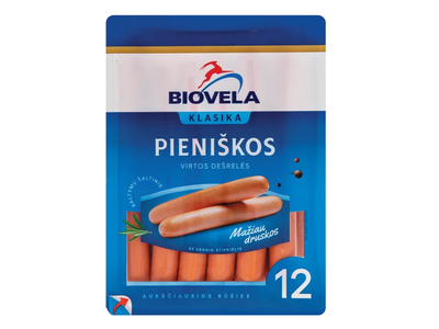 Virtos pieniškos BIOVELA dešrelės, a. r., 520 g 