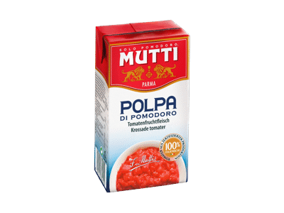 Smulkiai pjaustyti pomidorai MUTTI, 500 g