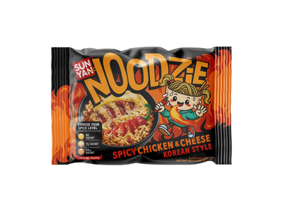 Greitai paruošiami makaronai vištienos ir sūrio skonio SUN YAN NOODZIE, 120g