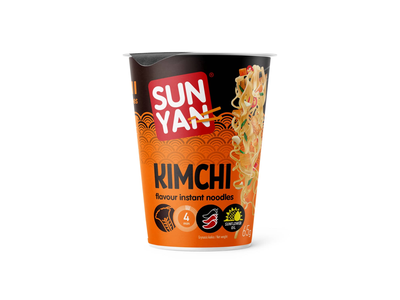 Greitai paruošiami makaronai SUN YAN, kimčių skonio, 65 g