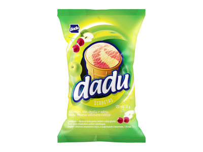 Obuolių ir vyšnių skonio šerbetas DADU (2%), 120 ml / 65 g