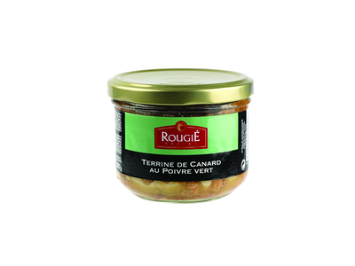 Ančių terinas, su žaliaisiais pipirais ROUGIE, stiklainyje, 180 g