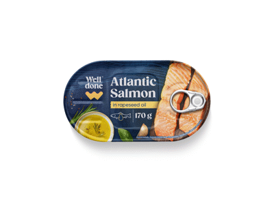 Lašišos filė WELL DONE aliejuje, 170g