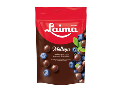 Mėlynės juodajame šokolade LAIMA, 140 g