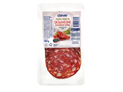 Mažai rūkyta kapoto kumpio skilandinė dešra CLEVER, a. r., 100 g