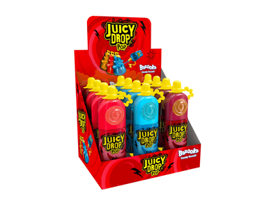 Ledinukas BAZOOKA JUICY DROP su rūgščiu skysčiu, 26 g