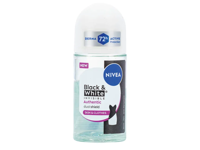 Rutulinis antiperspirantas NIVEA BLACK&WHITE Authentic moterims 50ml