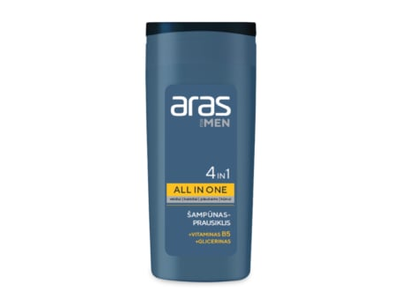 ARAS veido, barzdos, plaukų ir kūno prausiklis 4 IN 1, 250 ml