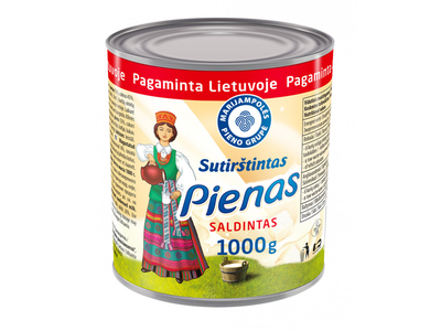 Saldintas sutirštintas pienas LIETUVAITĖ, 8%, 1kg