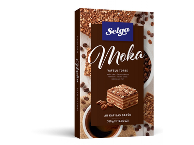 Vaflinis tortas SELGA Moka, 350g