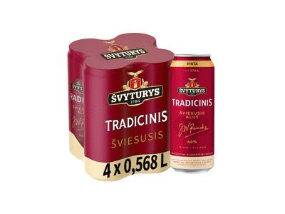 Šviesusis ŠVYTURIO TRADICINIS alus, 4 vnt., 2272 ml
