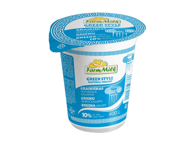 Valgom. natūralus graikiškas jogurtas FARM MILK, 10 % rieb., 400 g