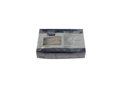 Šaldytos didžiosios tigrinės krevetės, nevirtos, su galvomis, su kiautais, 13/15, 20% glazūros, 800g