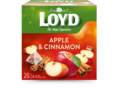 Vaisinė arbata LOYD, obuolių ir cinamono skonio, 20 x 2,5g