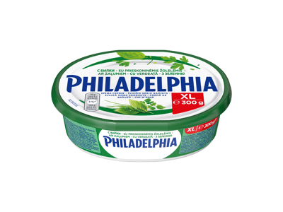 Tepamasis sūris PHILADELPHIA su žolelėmis, 20 % rieb., 300 g