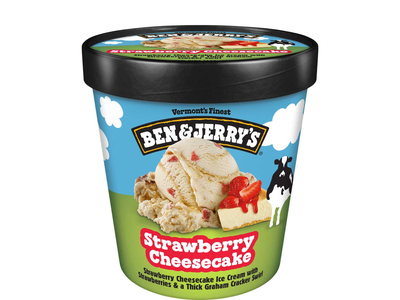 Ledai BEN & JERRY'S STRAWBERRY CHEESE CAKE, 465ml