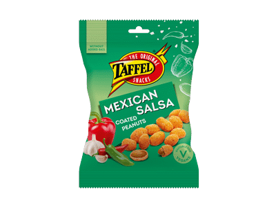 Skrud. žemės riešutai apvalkale TAFFEL, meksik. padažo sk., 140 g