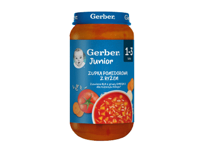 Pamidorinė sriuba GERBER su ryžiais, 250 g