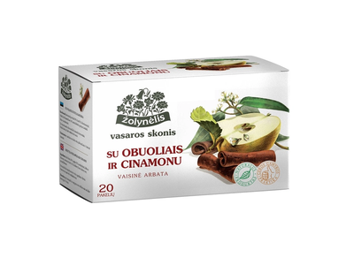 Vaisinė arbata ŽOLYNĖLIS su obuoliais ir cinamonu, 50 g