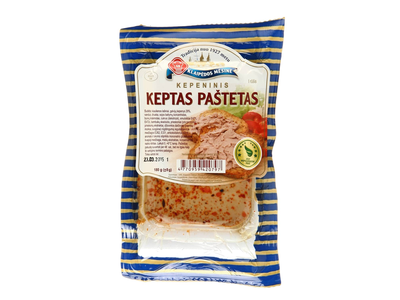 Keptas klasikinis GIMINIŲ kepeninis paštetas, a. r., 180 g