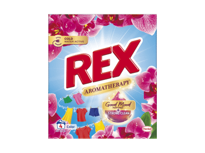 Skalbiamieji milteliai REX AROMATHERAPY COLOR, 4 skalb., 220 g