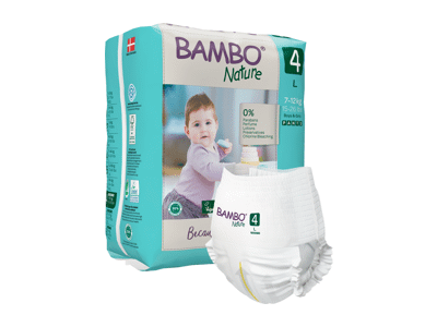 Sauskelnės-kelnaitės BAMBO NATURE PANTS 4, 7-12 kg, 20 vnt.