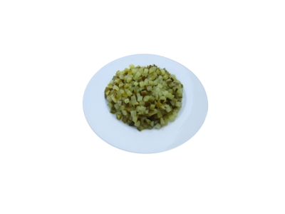 Marinuoti agurkai, kubeliais su cukrumi, 6x6x6 mm,10,7 kg / 6 kg