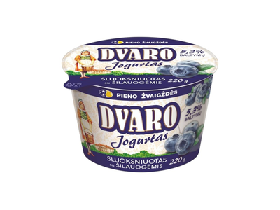 Dvaro Sluoksniuotas jogurtas su šilauogėmis 2.8%, 220 g
