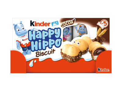 Vafliniai batonėliai su kakavos skonio įdaru KINDER HIPPO, 103.5 g