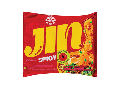 Greitai paruošiami makaronai OTOKI JIN SPICY, 120 g 