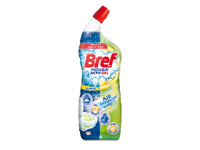 WC valiklis BREF Power Aktiv Gel, Lemon, 700 ml