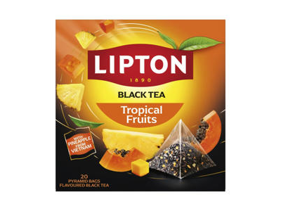 Juodoji arbata LIPTON TROPIC FRUITS, 34 g