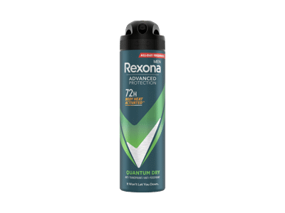 Vyriškas purškiamasis dezodorantas REXONA QUANTUM DRY, 150 ml