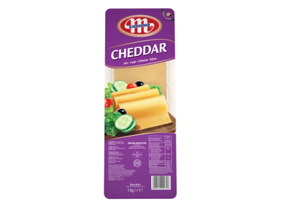 Pjaustytas riekutėmis sūris RED CHEDDAR, 1 kg (M)