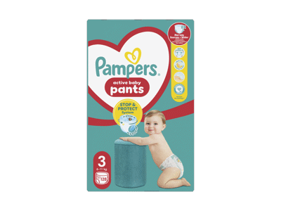 Sauskelnės-kelnaitės PAMPERS Pants, Mega Pack, 3 dydis, 128 vnt.