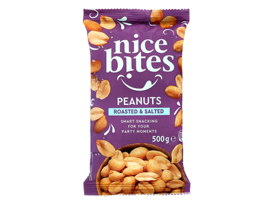 NICE BITES žemės riešutai, 500 g
