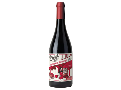 Vynas BISTROT CHIC, Beaujolais Nouveau, raudonas, pusiaus sausas, 12%, 0,75 l